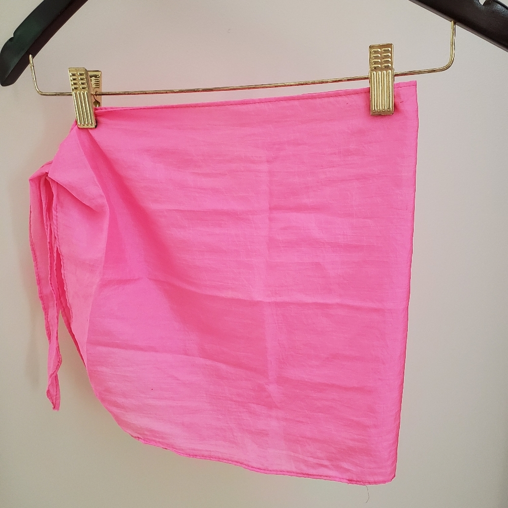 ❤SOLD❤Pink girls swim wrap skirt cover up size 8